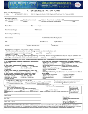 Attendee Registration Form