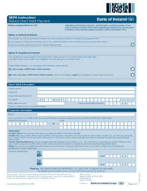 SEPA Direct Debit Refund Form
