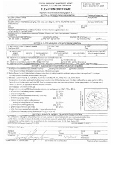 FEMA Elevation Certificate