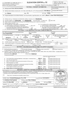 FEMA Elevation Certificate