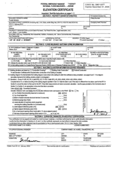 FEMA Elevation Certificate