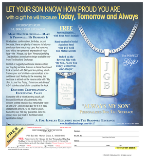 Always My Son Personalized Dog Tag Necklace Reservation