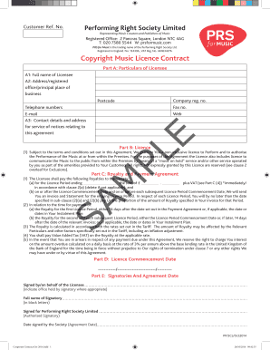 UK Music Copyright Licence Contract