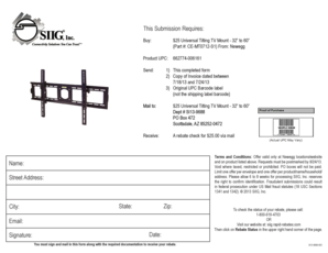 Newegg TV Mount Rebate Form