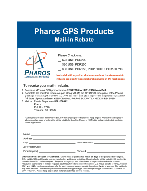 Pharos GPS Products Mail-in Rebate