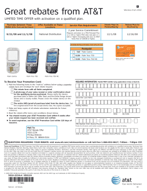 AT&T Wireless Device Rebate Form