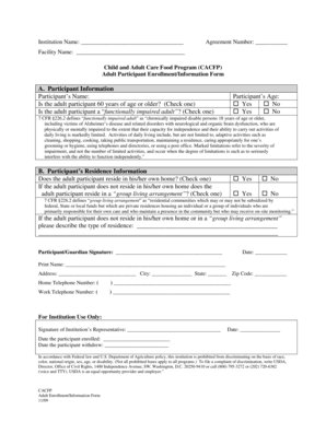 Adult Participant Enrollment Form