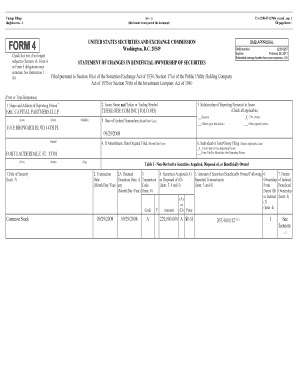 Form 4 Statement of Changes in Beneficial Ownership