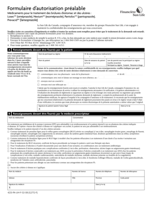 Formulaire d’autorisation préalable