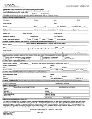 Consumer Credit Application