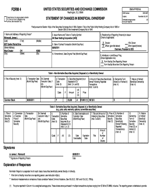 Form 4 Statement of Changes in Beneficial Ownership