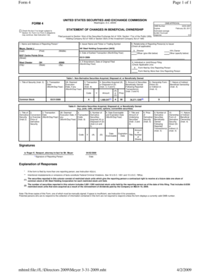 Form 4 Statement of Changes in Beneficial Ownership