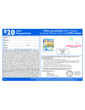 Office Depot Mail-In Savings Form