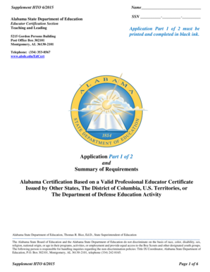 Alabama Educator Certification Application