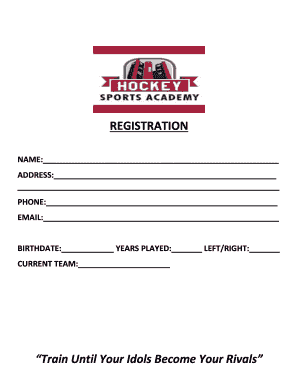 Sports Registration Form
