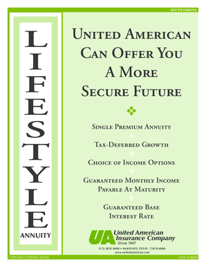 South Dakota Single Premium Annuity Application