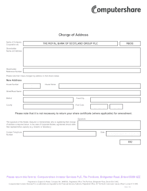 Change of Address Form