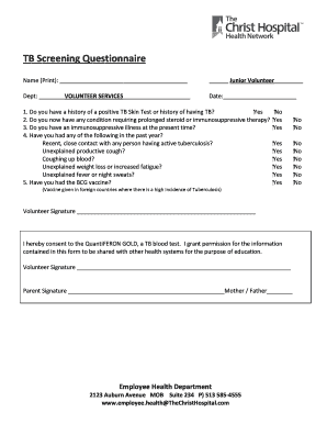 TB Screening Questionnaire