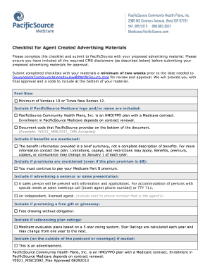 Checklist for Agent Created Advertising Materials