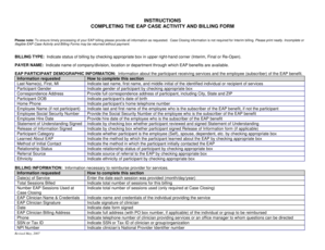 EAP Case Activity and Billing Form