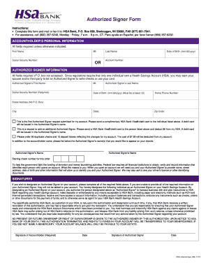 Authorized Signer Form