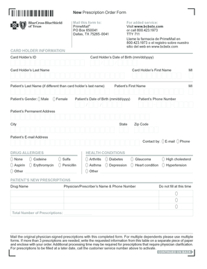 New Prescription Order Form