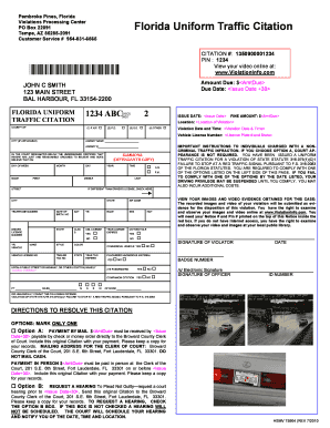 Florida Uniform Traffic Citation