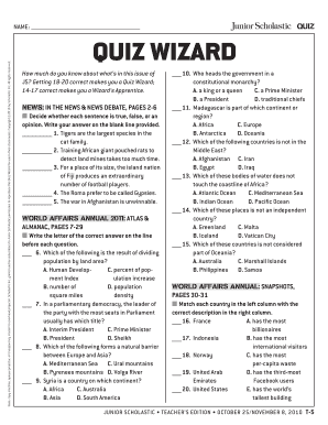 Quiz Wizard Educational Template