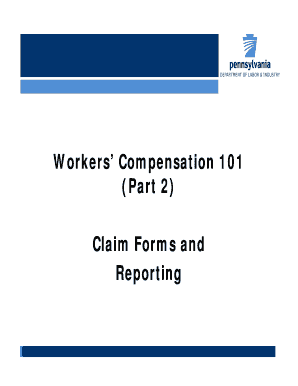 Workers' Compensation First Report of Injury Form