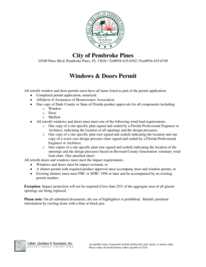 Windows & Doors Permit