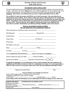 New Jersey Bus Reservation Application