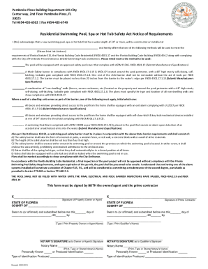 Florida Swimming Pool Safety Compliance Form