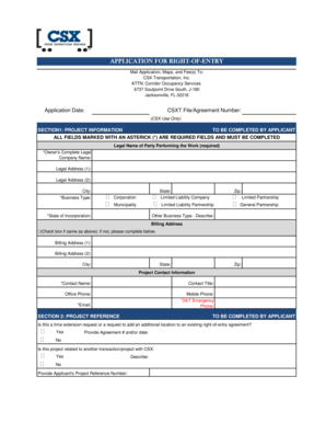 Giant eagle catering menu pdf - APPLICATION FOR RIGHT-OF-ENTRY - CSXcom