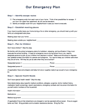 Emergency Plan Template