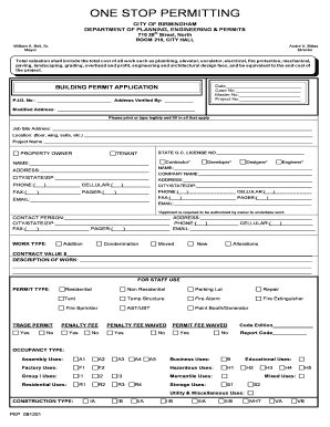 City of Birmingham Building Permit Application