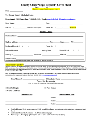 Denton County Clerk Copy Request Form