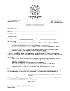 Texas Deferred Disposition Request Form