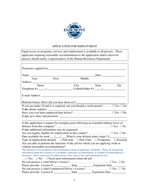 Application for Employment