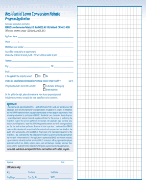 Residential Lawn Conversion Rebate Application