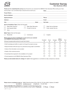 Customer Survey Form
