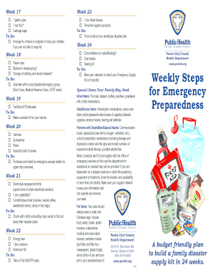 Emergency Supply Kit Checklist