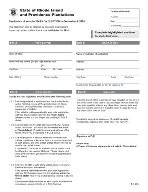 Rhode Island Mail Ballot Application