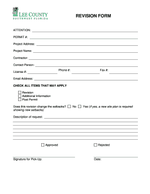 Permit Revision Form