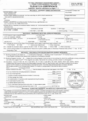 FEMA Elevation Certificate