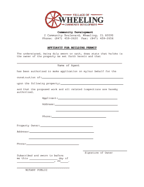 Affidavit for Building Permit