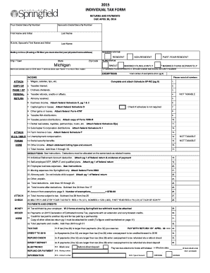 Springfield Individual Tax Form