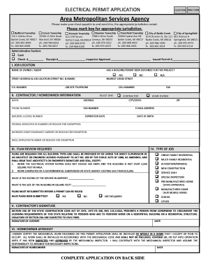 Michigan Electrical Permit Application