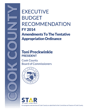 Cook County Budget Recommendation FY 2014