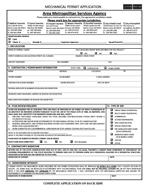 Michigan Mechanical Permit Application