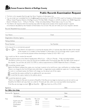 Illinois Freedom of Information Act Request Form